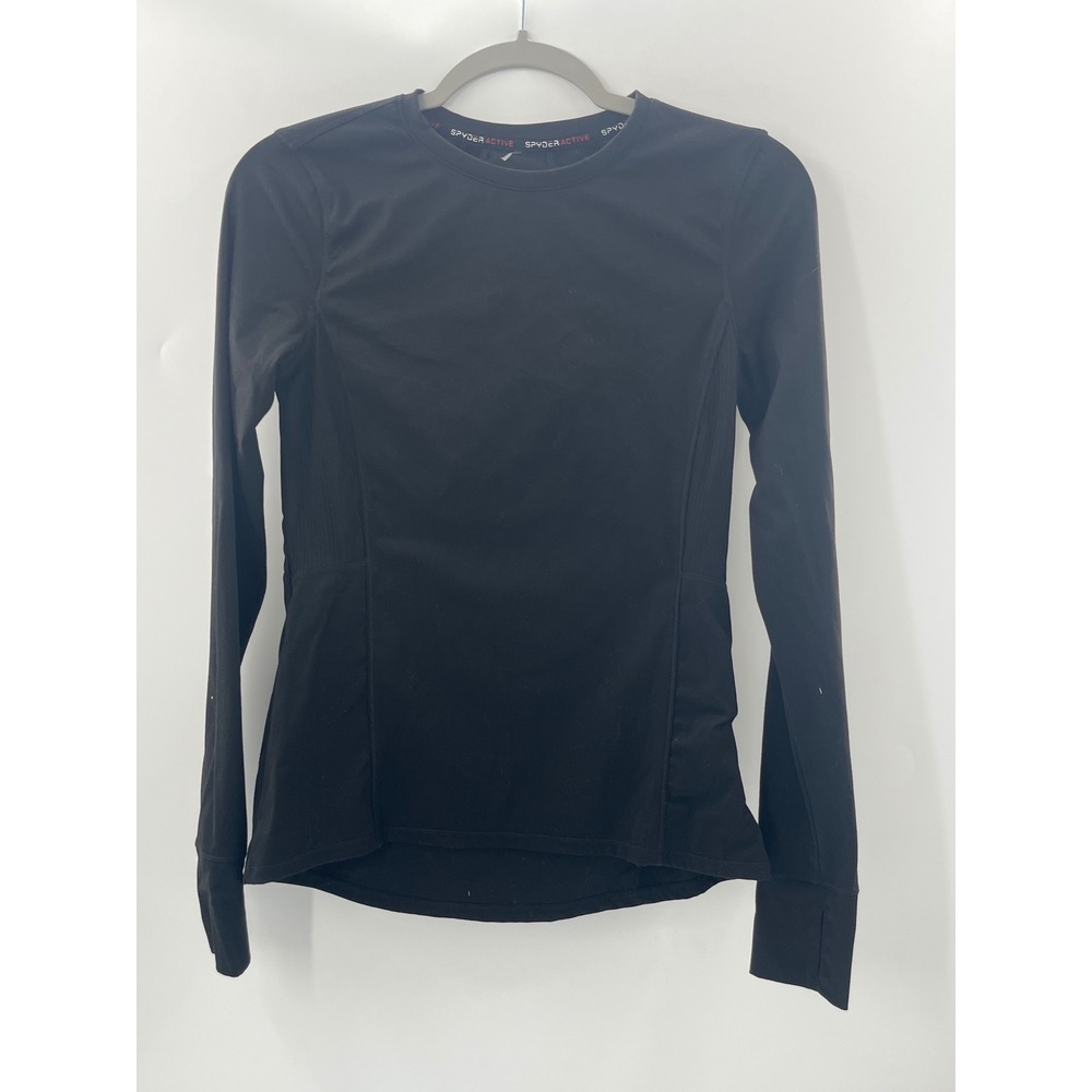 Spyder‎ Active Womens Black Long Sleeve Performance Base Layer Top Size S Small